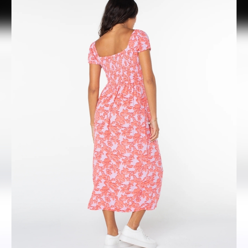 Roxy Shelley Coast Midi Dress Medium - Picture 2 of 12